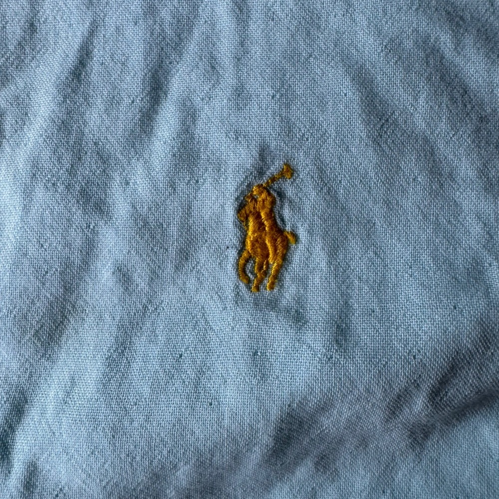 Polo Ralph Lauren Mens Light Blue Slim Fit Button Down Shirt Long Sleeve Size XL - Picture 9 of 9